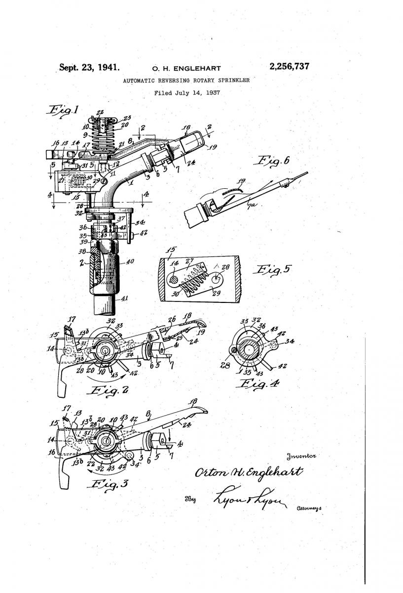 Automati Reversing Sprinkler paten pic from 19.37