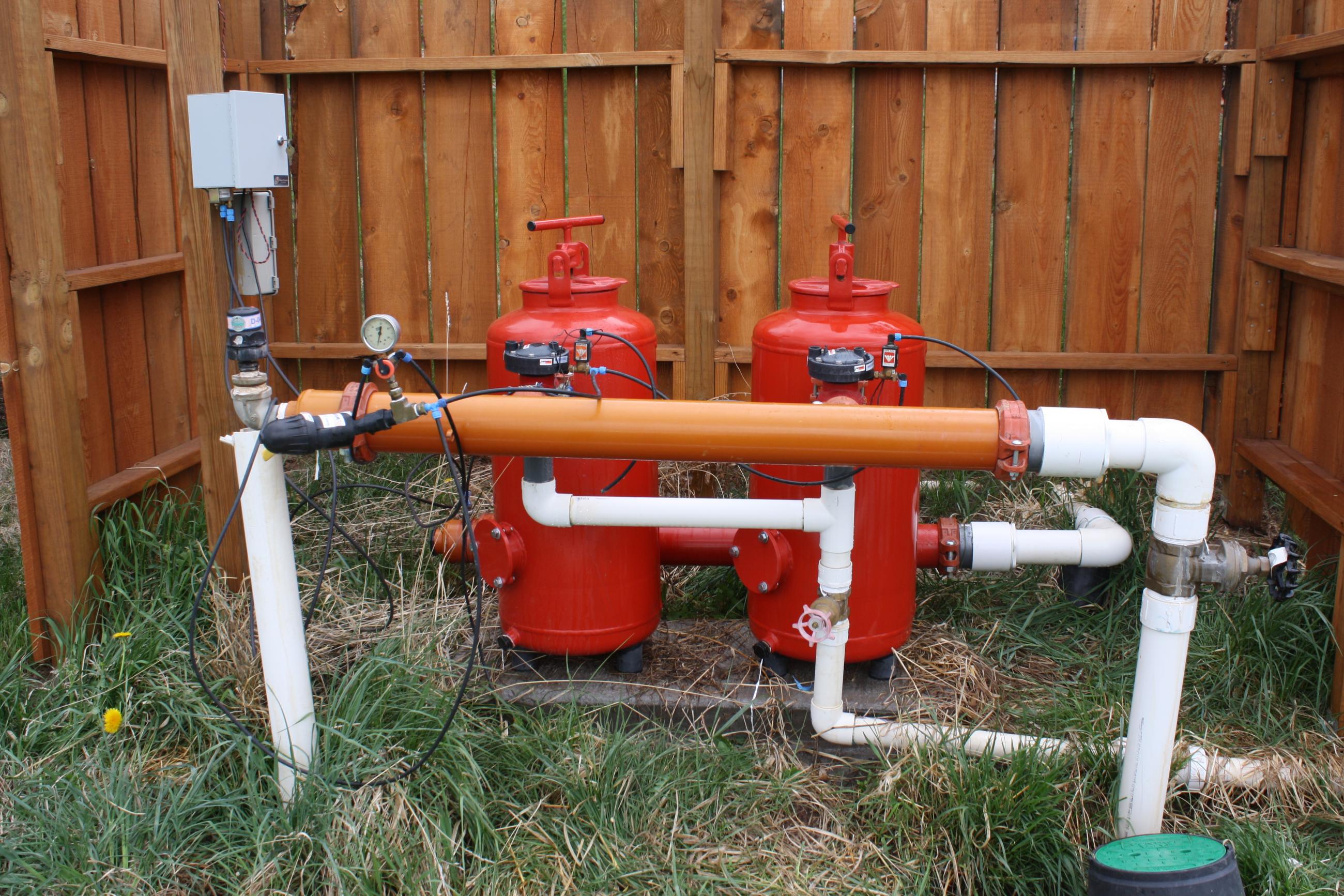 Paonia sprinkler system filtration system.