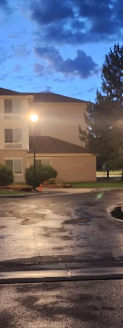 Outdoor lighting at Heaven's View Apartments 